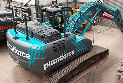 digger wrap sign company weston super mare